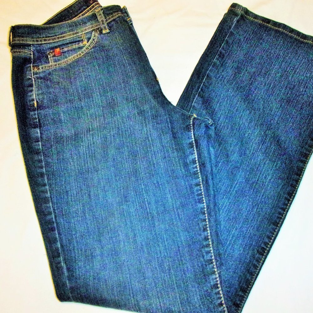 Jeanstar Blue Denim Jeans Dark Rinse Boot Cut